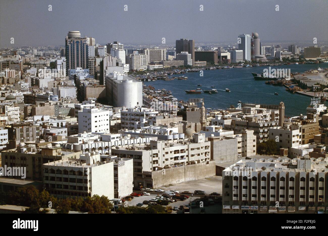 Dubai And Dubai Creek In The 1990s Before The Big Development Boom Stock Photo Alamy