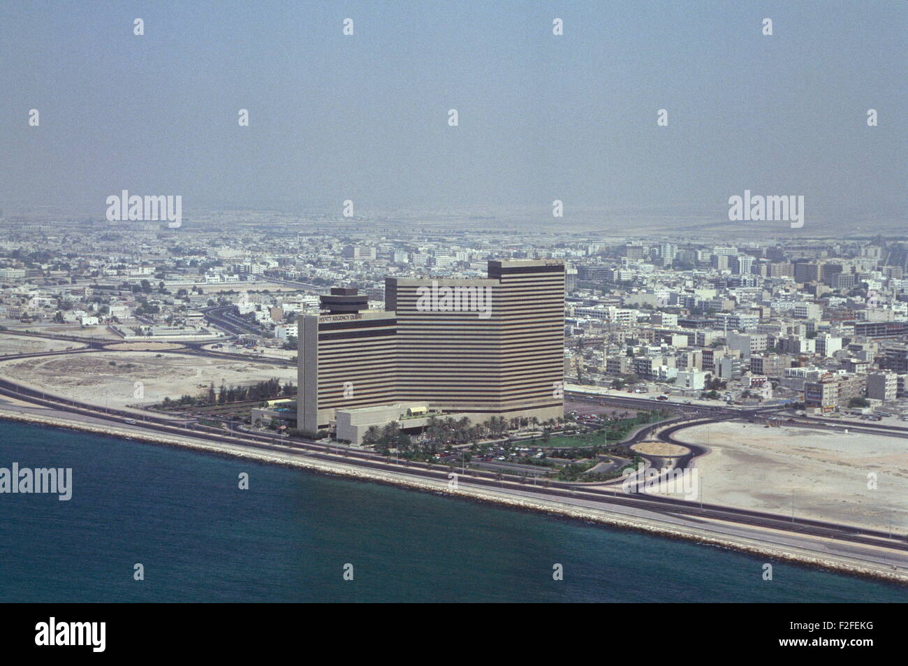 Dubai and Dubai Creek in the 1990s, before the big development boom