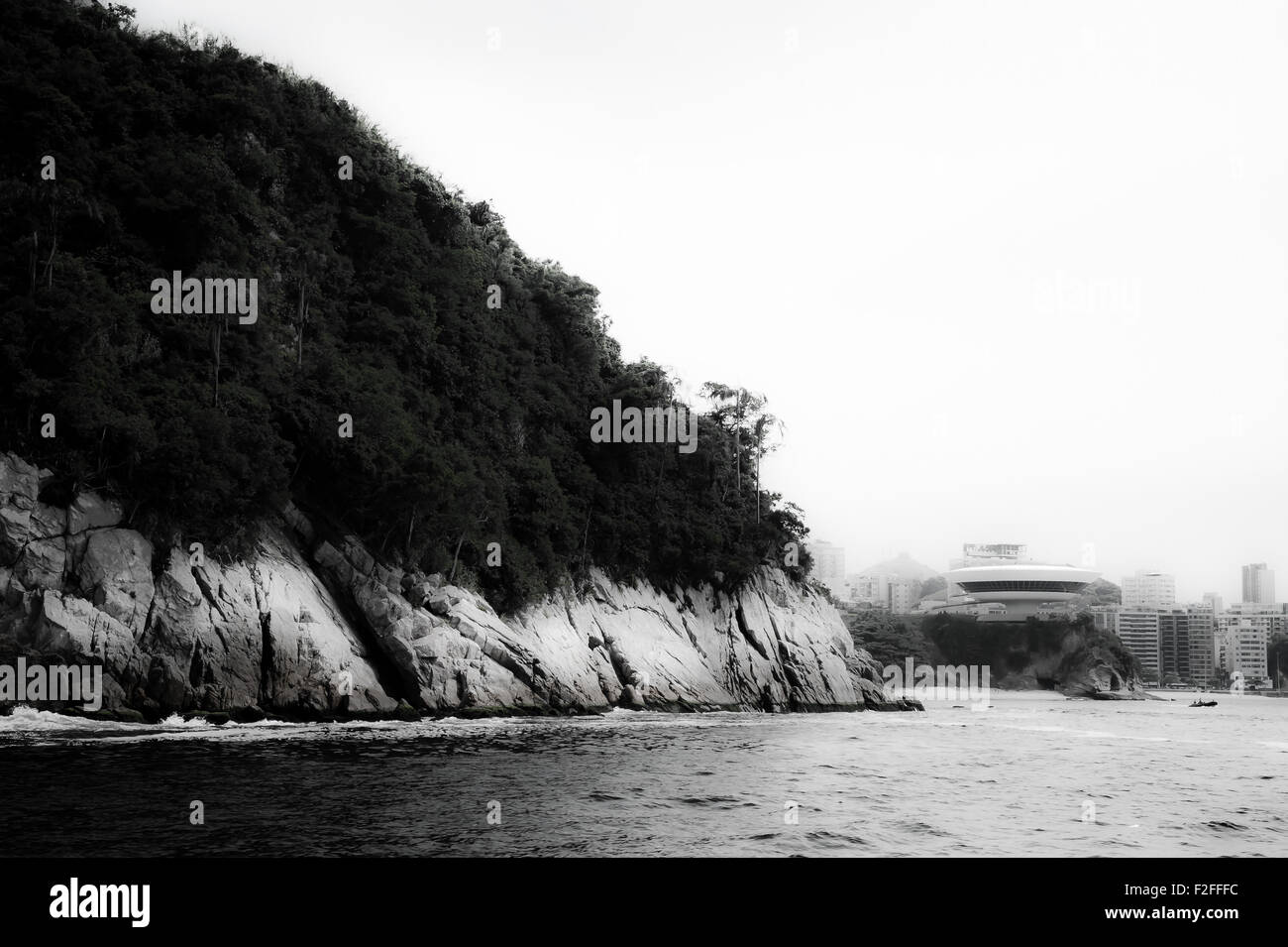 Island of Boa Viagem in the city of Niteroi, state of Rio de Janeiro, Brazil Stock Photo