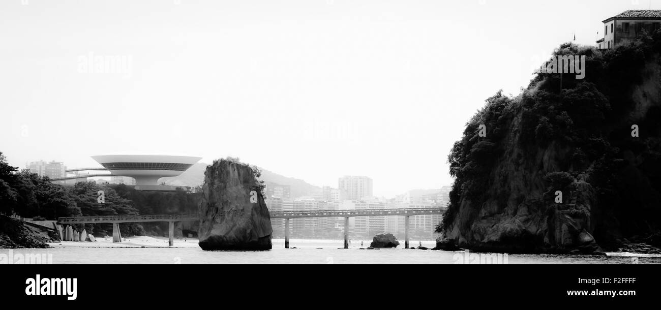 Island of Boa Viagem in the city of Niteroi, state of Rio de Janeiro, Brazil Stock Photo