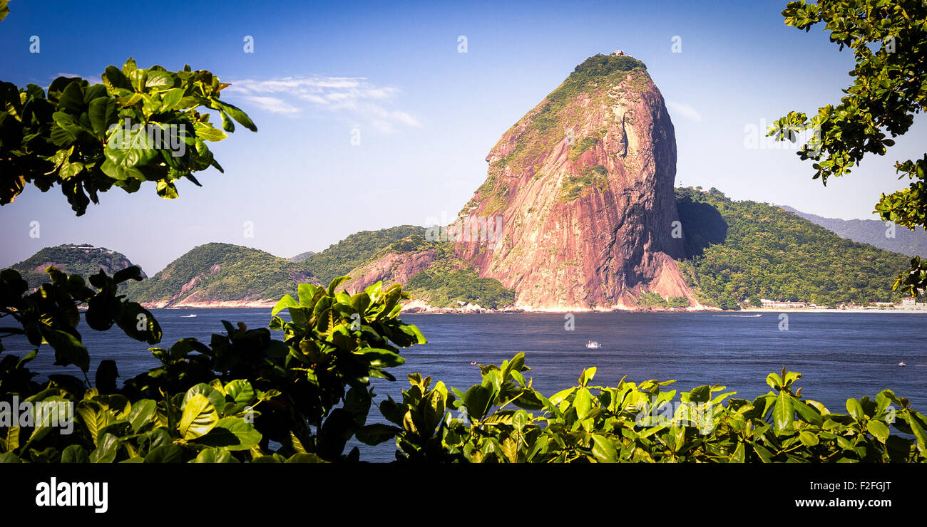 Sugarloaf Mountain, Guanabara Bay, Rio de Janeiro, Brazil Stock Photo