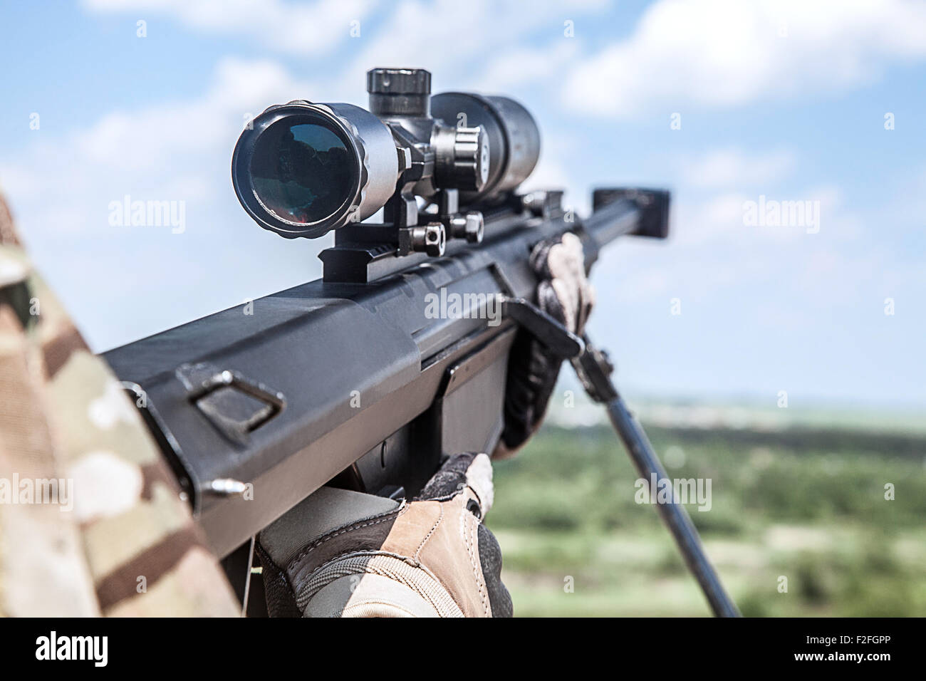 Army ranger sniper Stock Photo