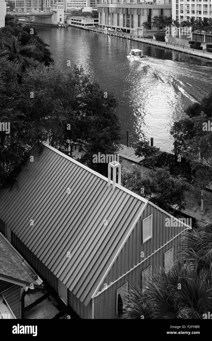 High angle view of a lake in Downtown Miami, Miami, Florida, USA Stock Photo