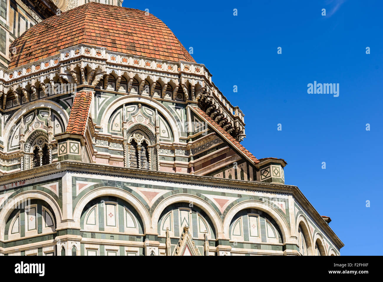 In the photo the dome of Florence Cathedral close up Stock Photo - Alamy