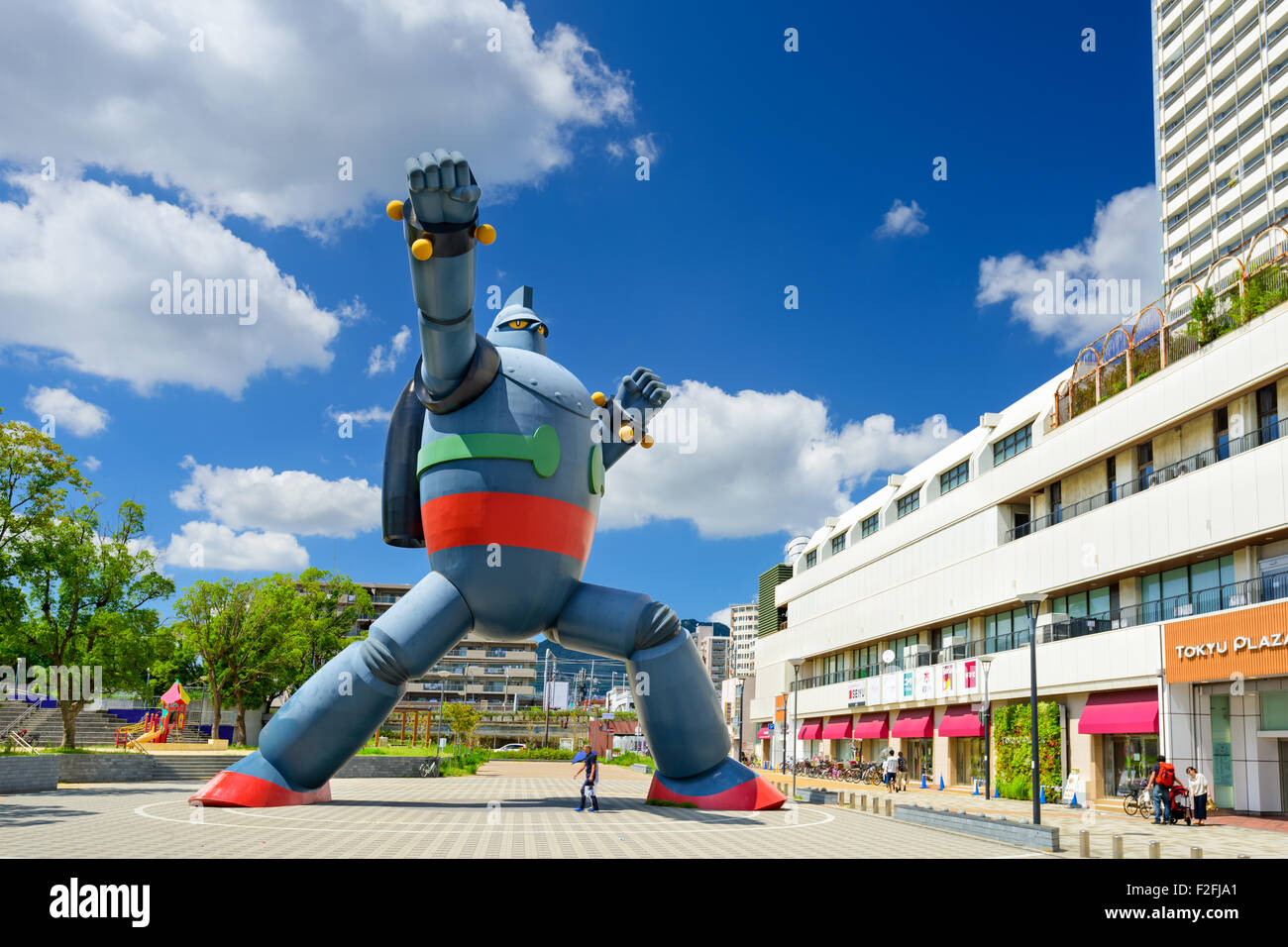 The Gigantor robot monument at Shin-nagata Station in Kobe, Japan. Stock Photo