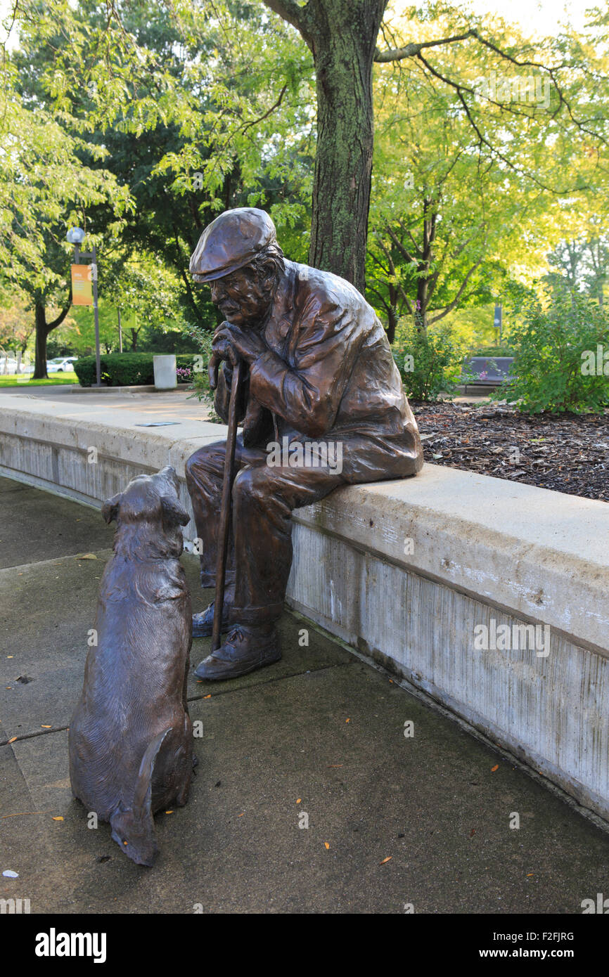 Statue of man and dog hires stock photography and images Alamy