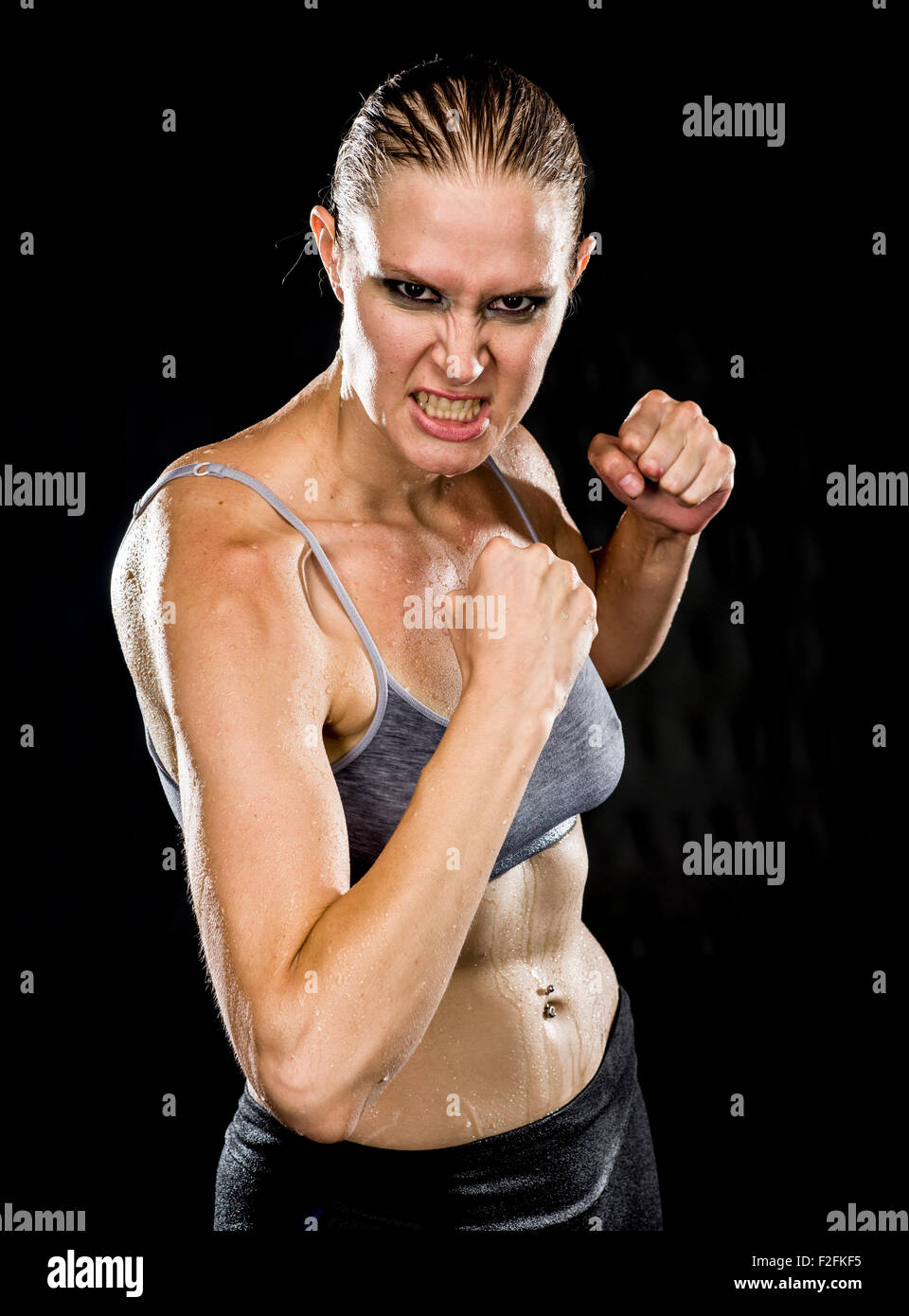Woman in aggressive stance hi-res stock photography and images - Alamy