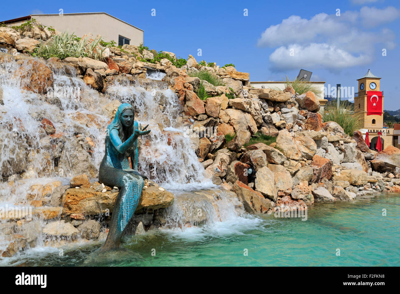 Fountain, Youth Square, Marmaris, Mugla Province, Turkey Stock Photo