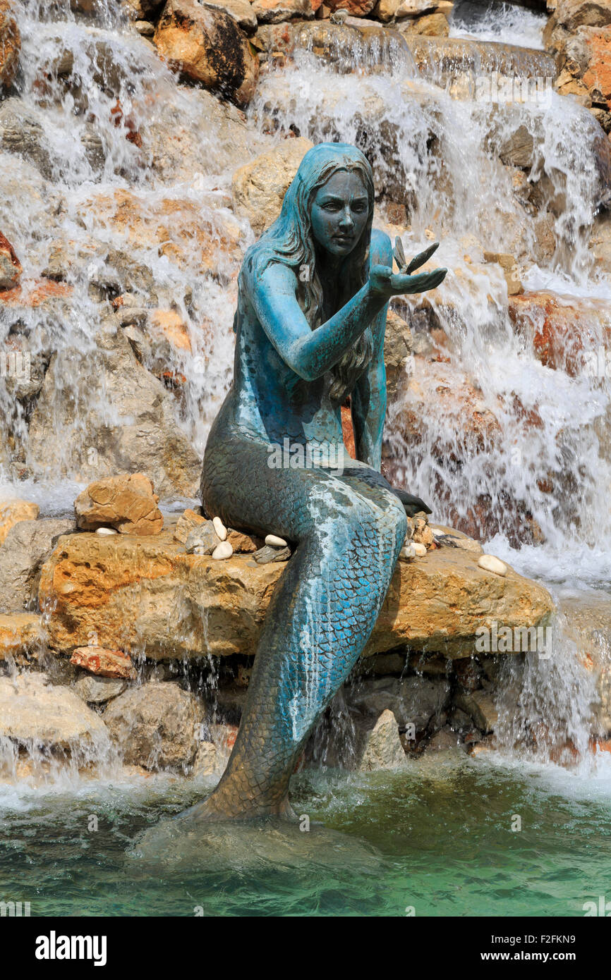 Fountain, Youth Square, Marmaris, Mugla Province, Turkey Stock Photo
