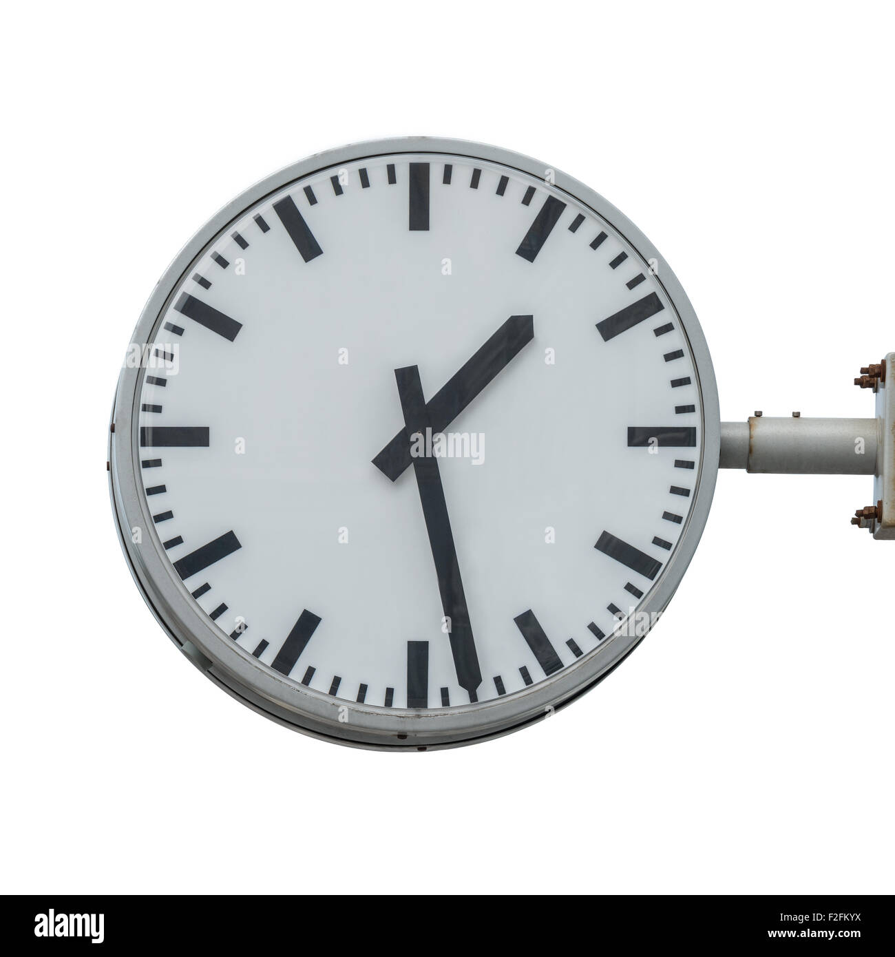 Railway station clock Stock Photo Alamy