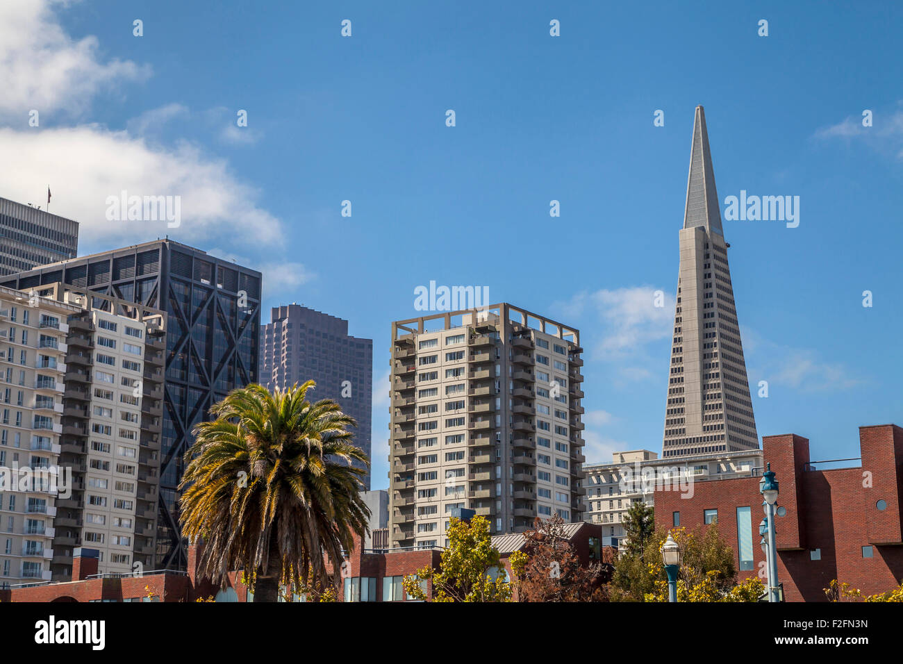 Transamerica building viewed from the Embarcadero, San Francisco, California, USA Stock Photo