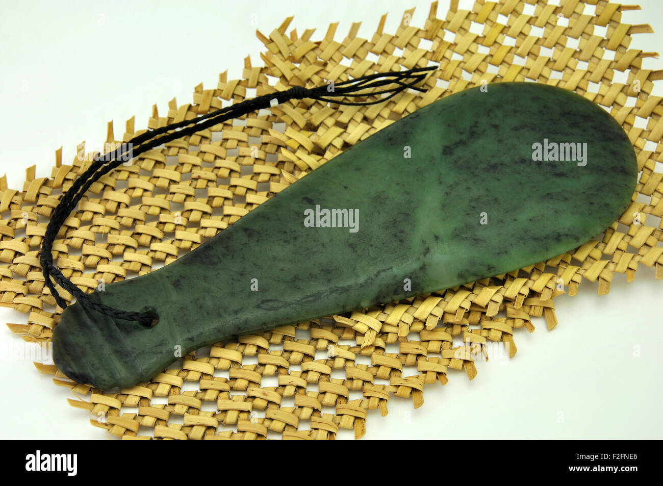 Jade carving of traditional Maori war axe, West Coast, South Island