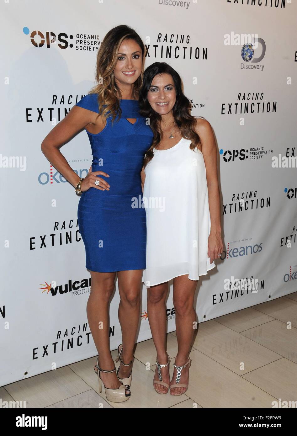 Los Angeles, CA, USA. 17th Sep, 2015. Katie Cleary, Leilani Munter at arrivals for RACING EXTINCTION Premiere, The London West Hollywood, Los Angeles, CA September 17, 2015. Credit:  Dee Cercone/Everett Collection/Alamy Live News Stock Photo