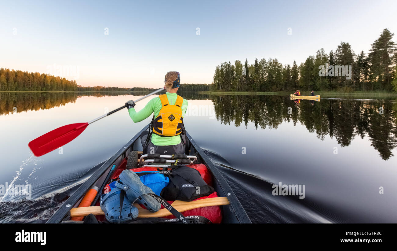 Clear sky with canoe hires stock photography and images Alamy