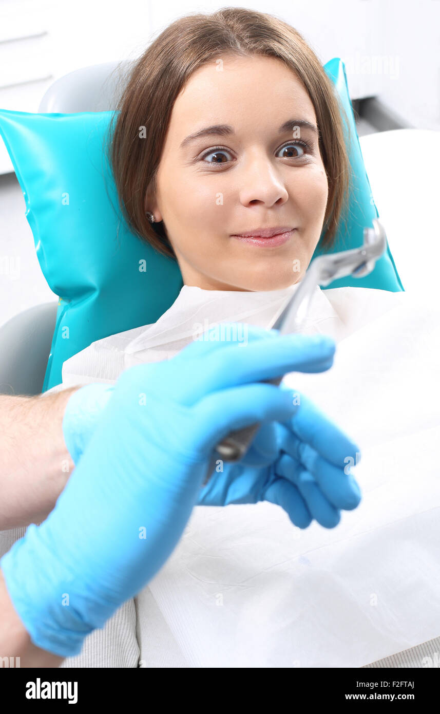 Woman smile dentist's chair hires stock photography and images Alamy
