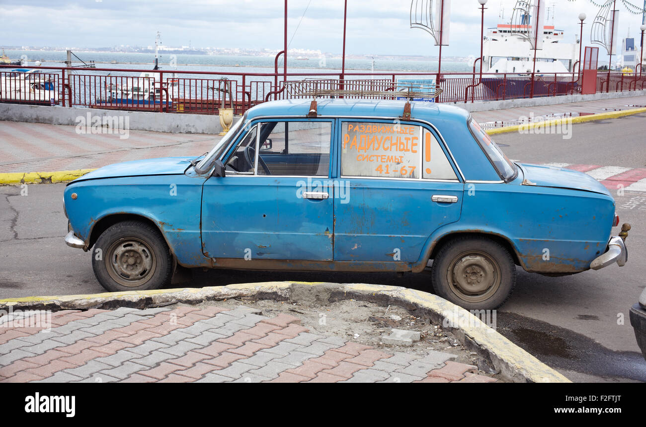 View of a Old soviet car Stock Photo