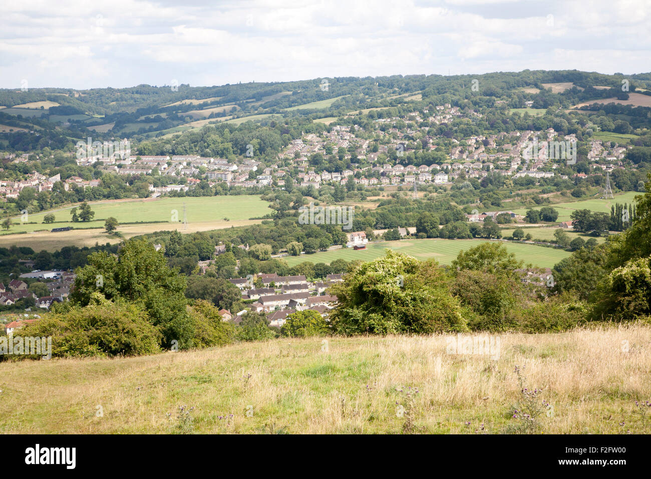 View over village of Bathford, north east Somerset, England, UK Stock Photo