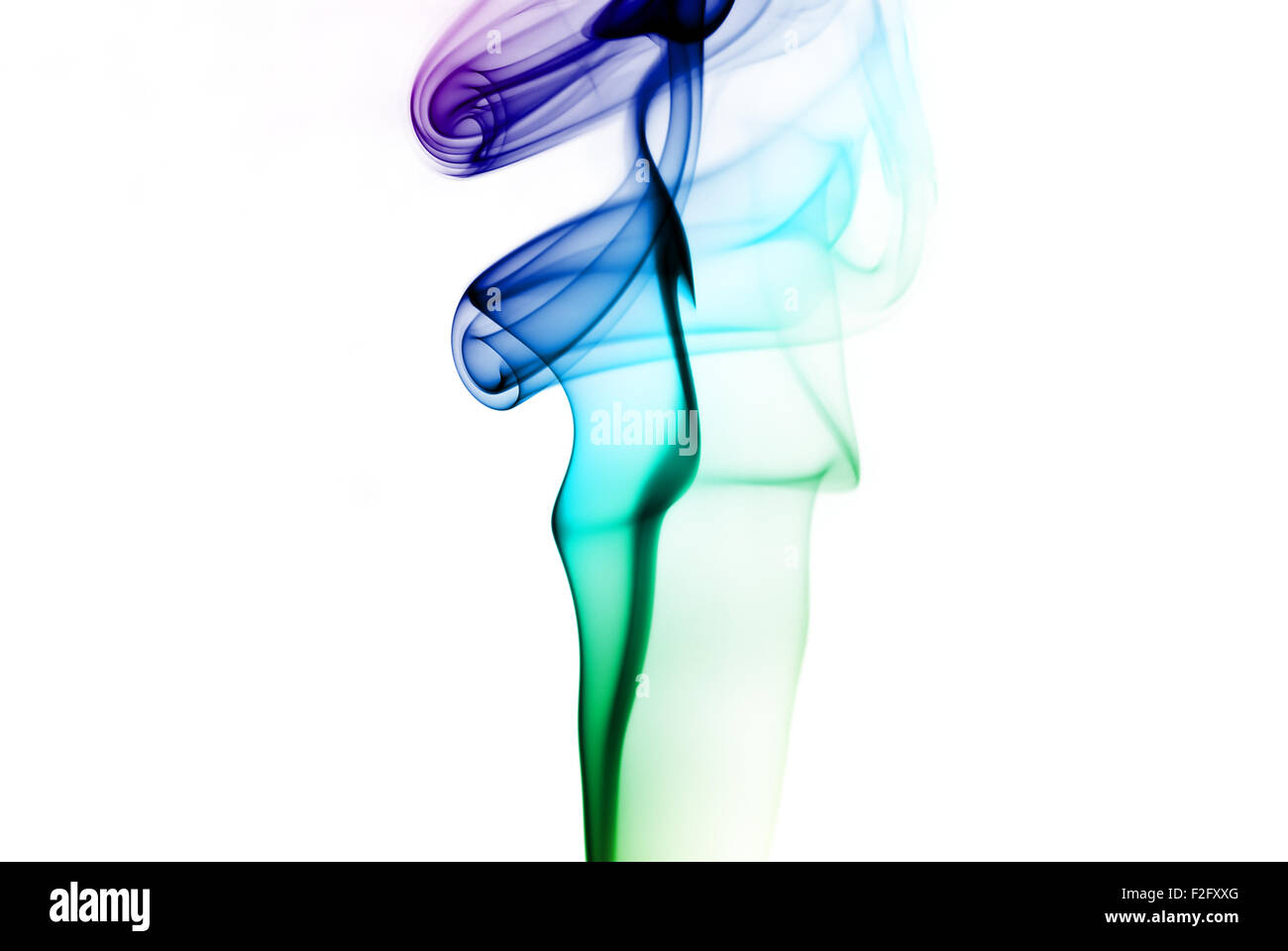 Abstract colorful smoke on a white background Stock Photo - Alamy