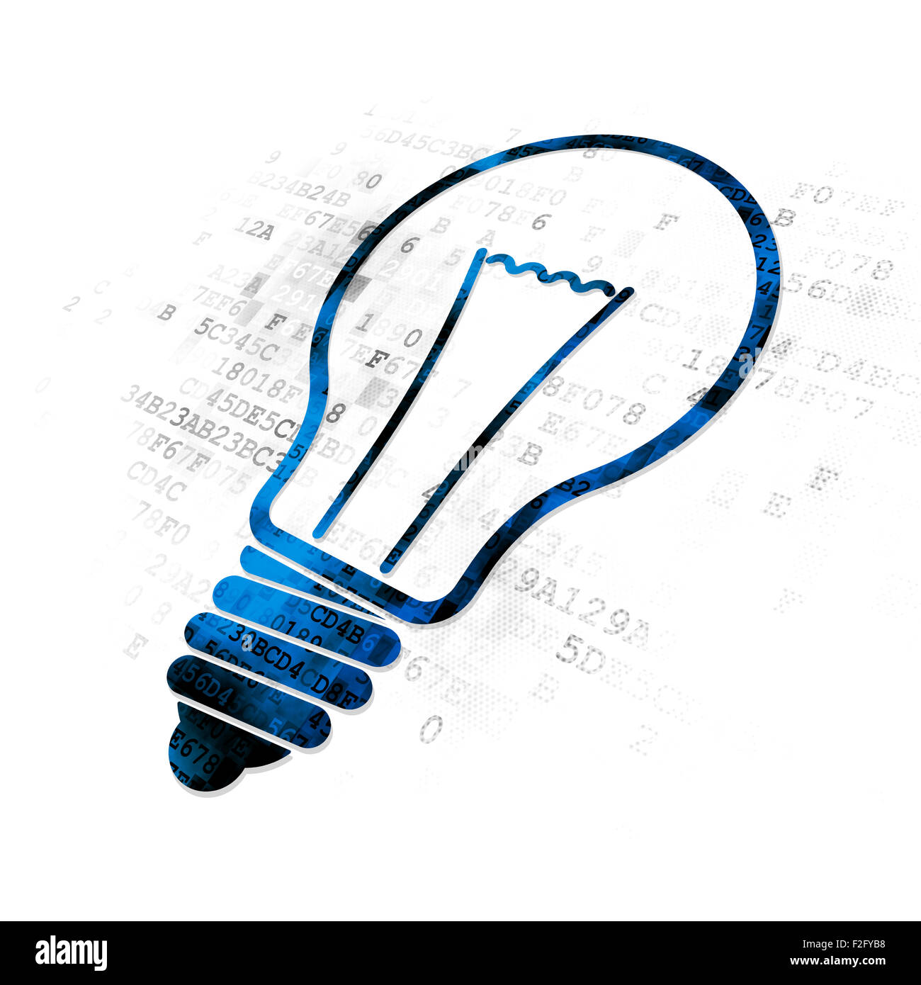 Finance concept: Light Bulb on Digital background Stock Photo - Alamy