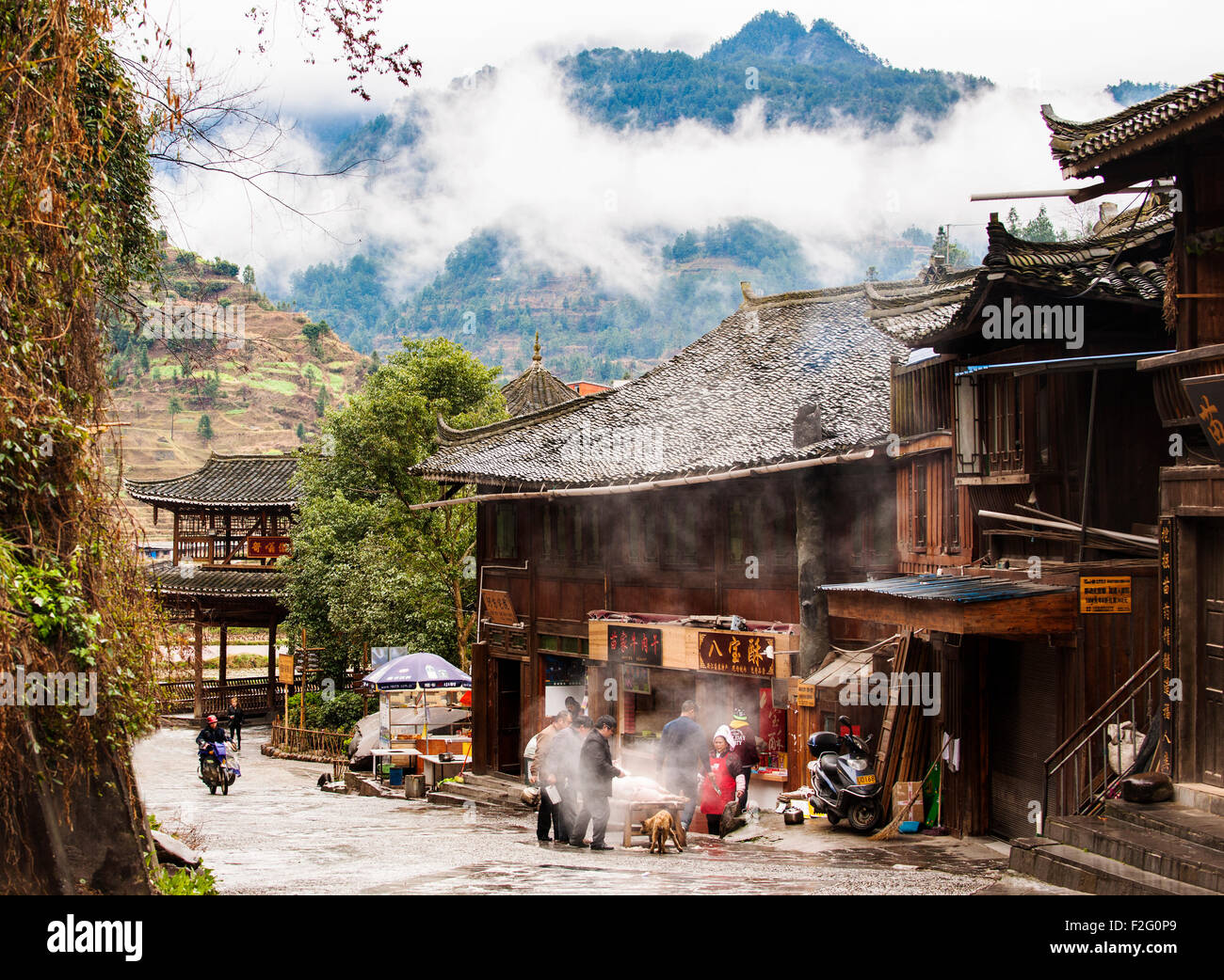 Main street of Xijiang, or Miao Village