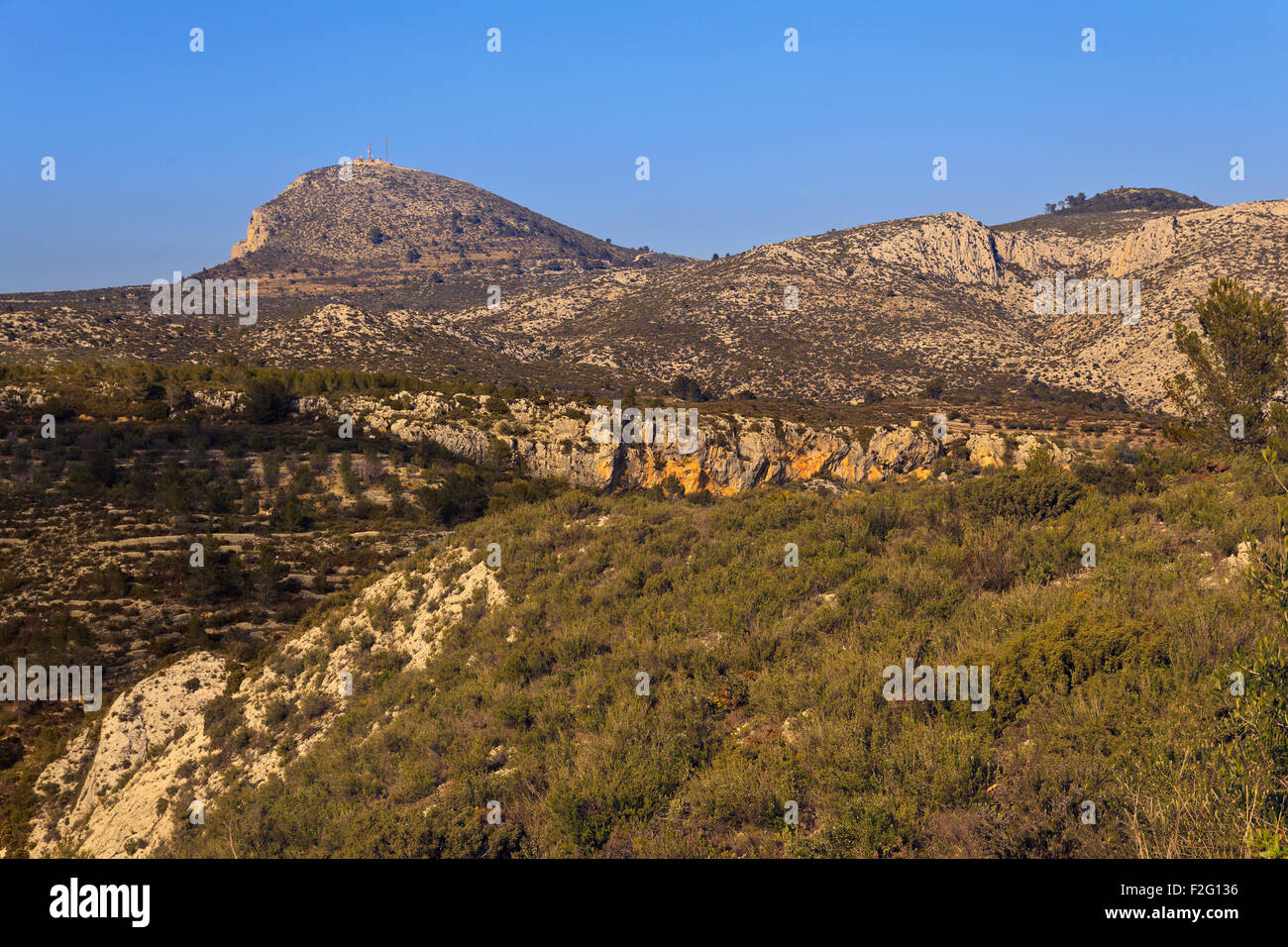 Vall d'Alcala in the Alicante Province Spain Stock Photo