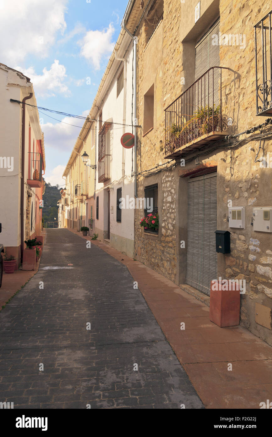 Beniaia village in La Vall d'Alcala in the Marina Alta region of Alicante Stock Photo