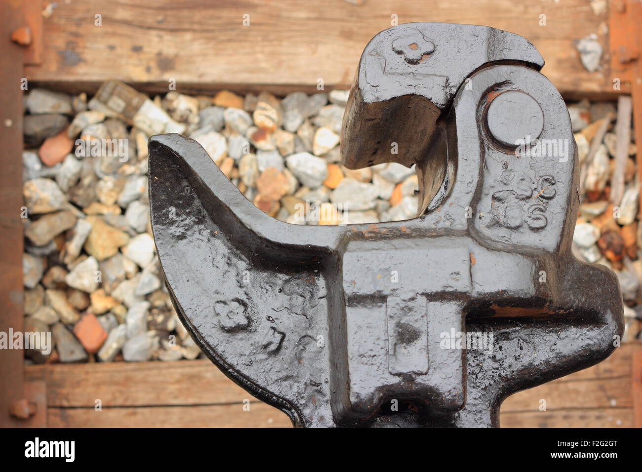 Close up of a Train car coupler joint Stock Photo Alamy