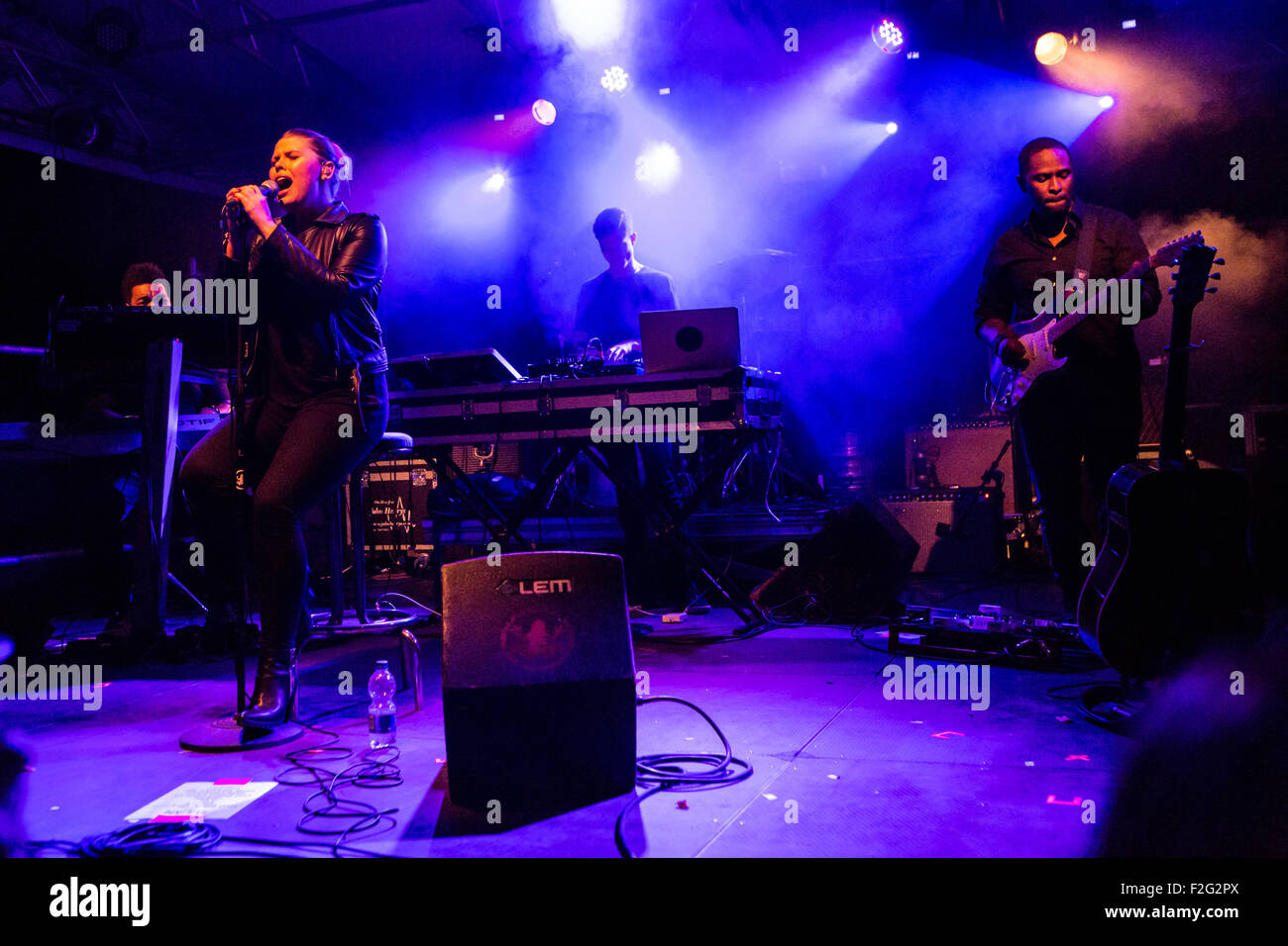 Milan Italy. 17th September 2015. The Australian singer GRACE performs live on stage at Circolo Magnolia opening the show of Leon Bridges Credit:  Rodolfo Sassano/Alamy Live News Stock Photo