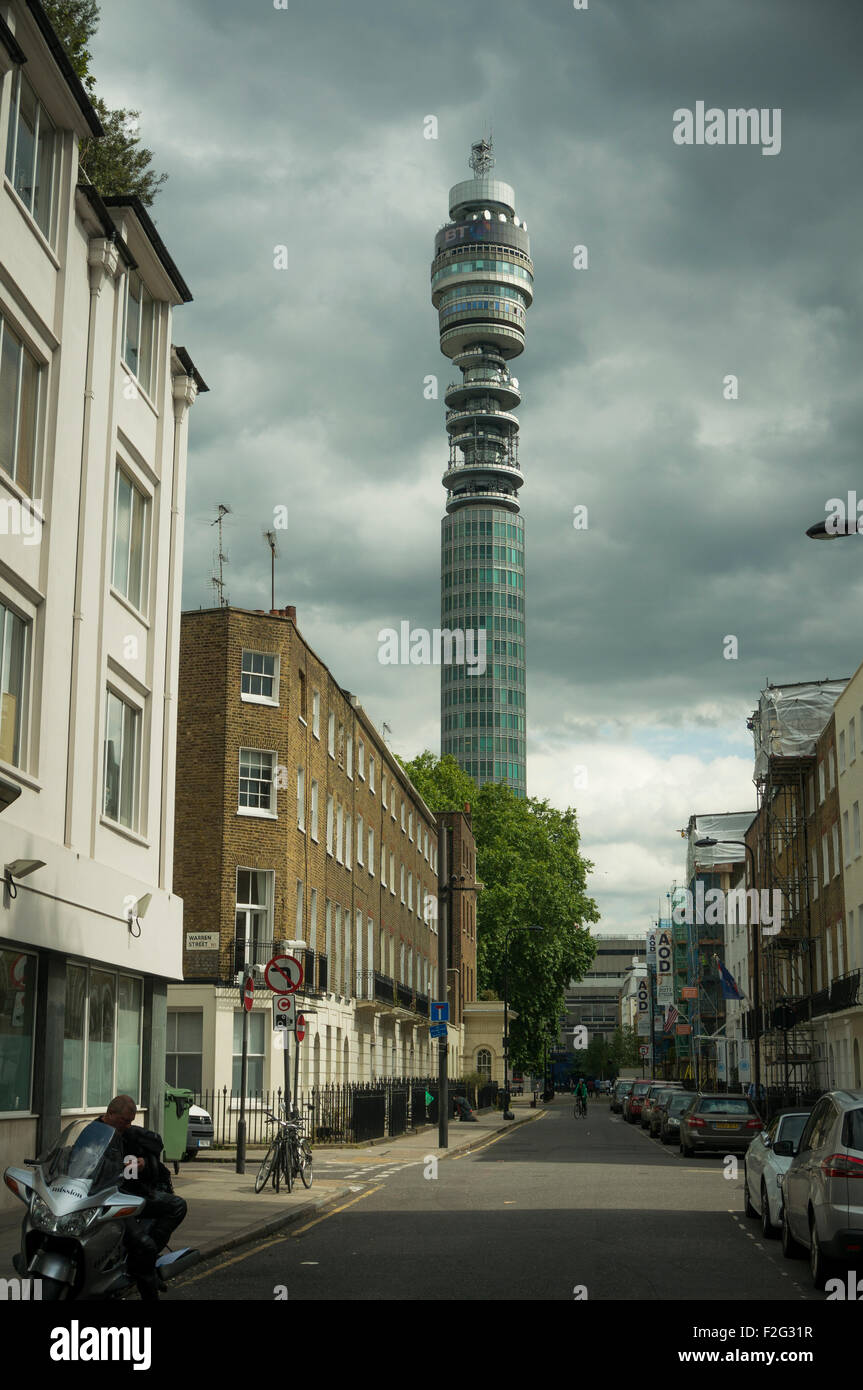 The BT (British Telecom) Tower in central London, UK Stock Photo