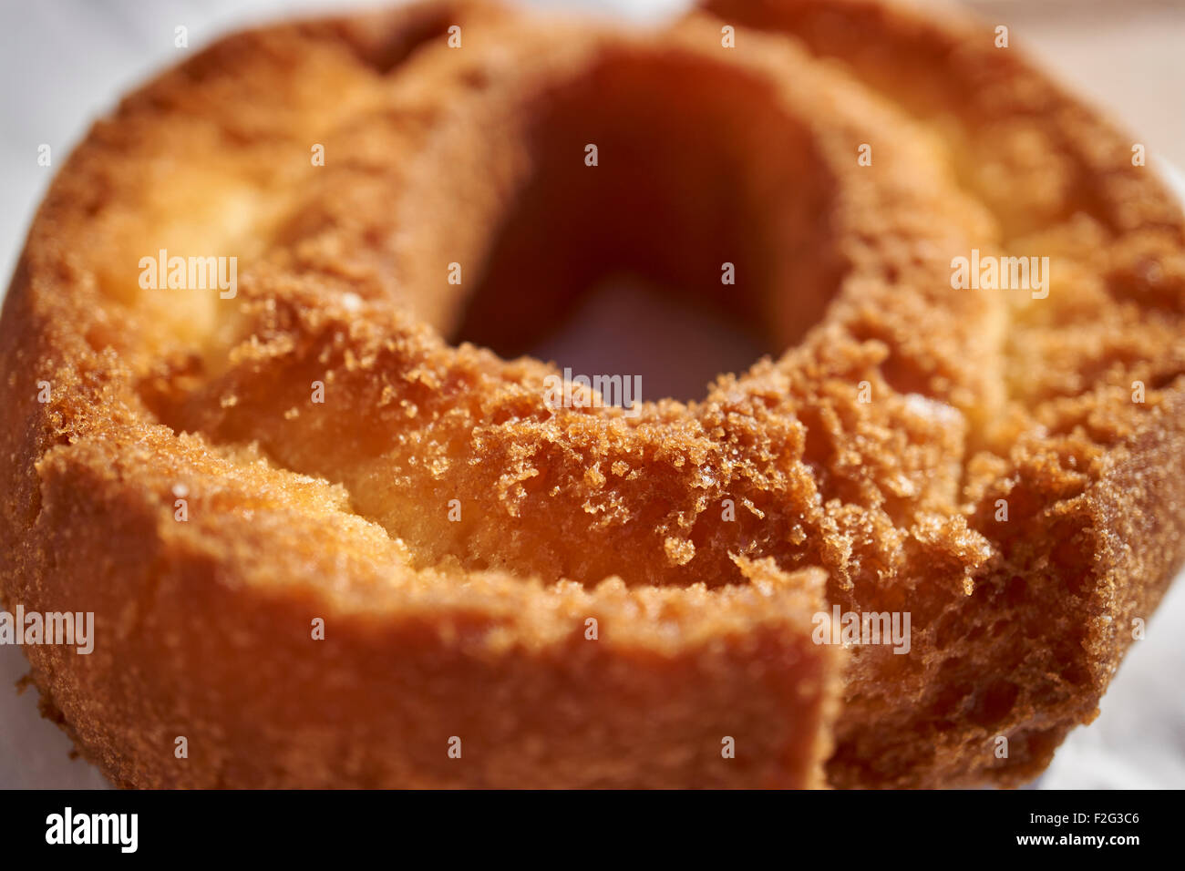 Old Fashioned Donut, closeup Stock Photo