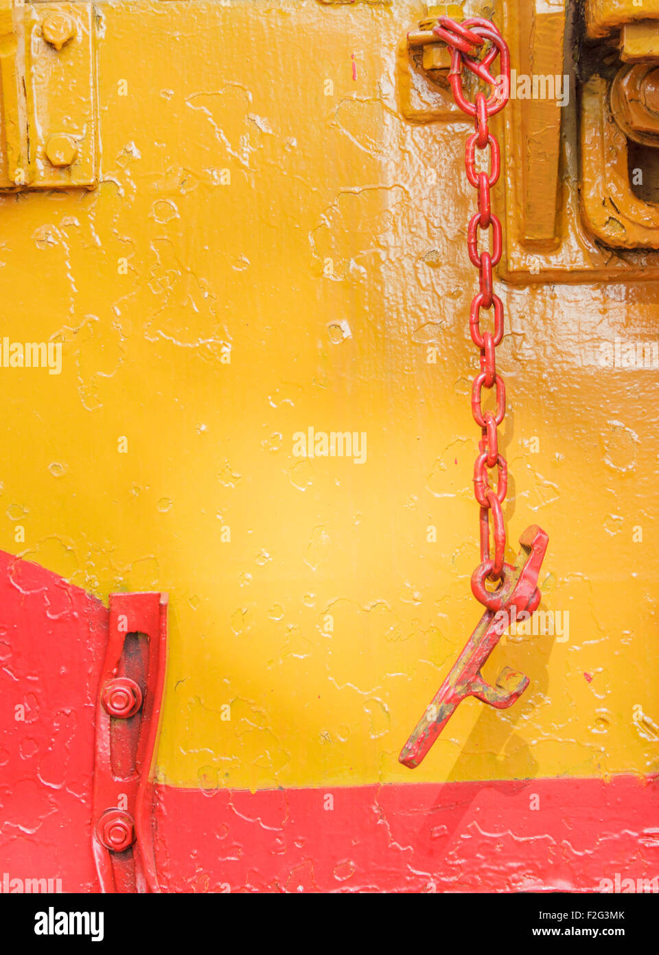 Abstract Detail shot of old diesel locomotive. Stock Photo