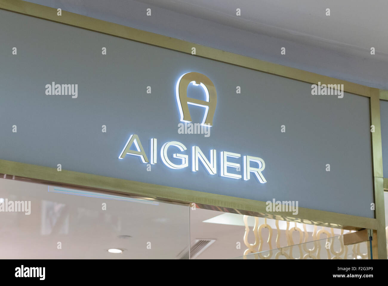 Aigner Sign Stock Photo Alamy
