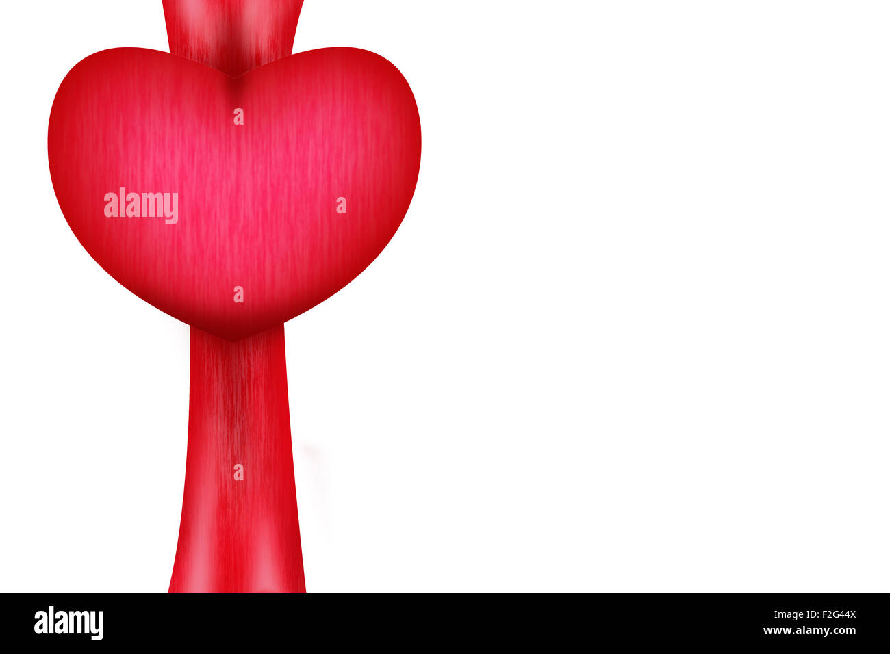 Isolated heart red ribbon Cut Out Stock Images & Pictures - Alamy