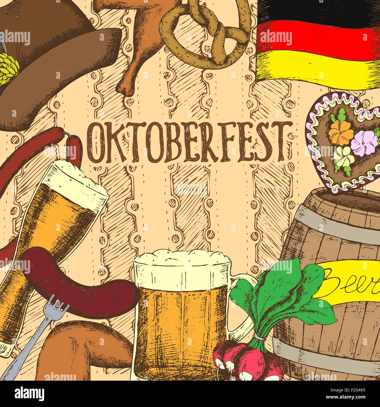 Oktoberfest vector illustration Stock Vector