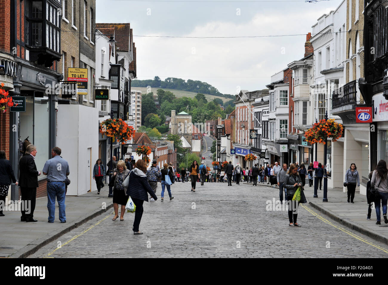 Guildford high street surrey england hires stock photography and