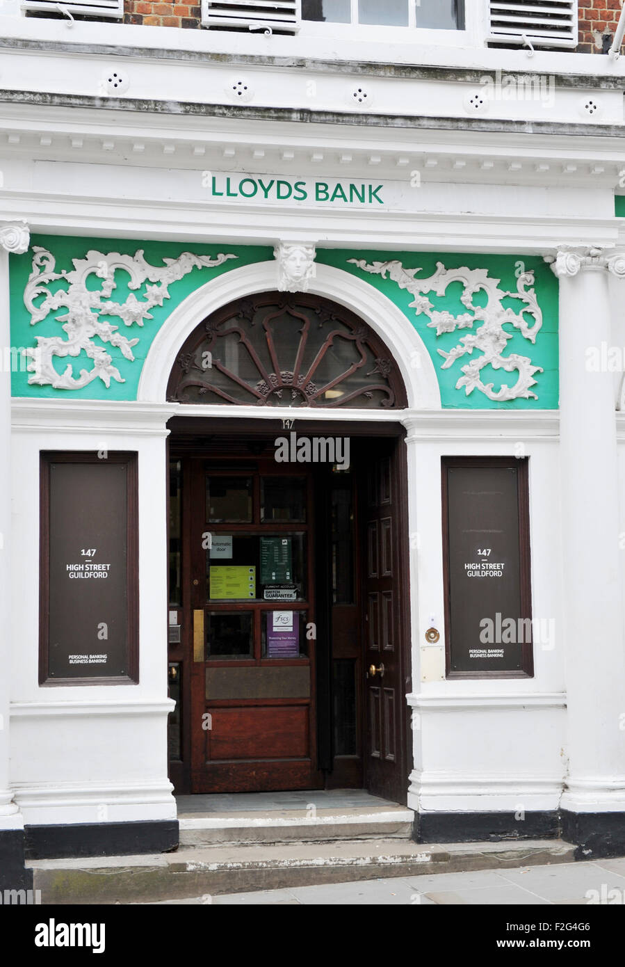 Guildford Surrey UK - Lloyds Bank branch in the High Street Stock Photo