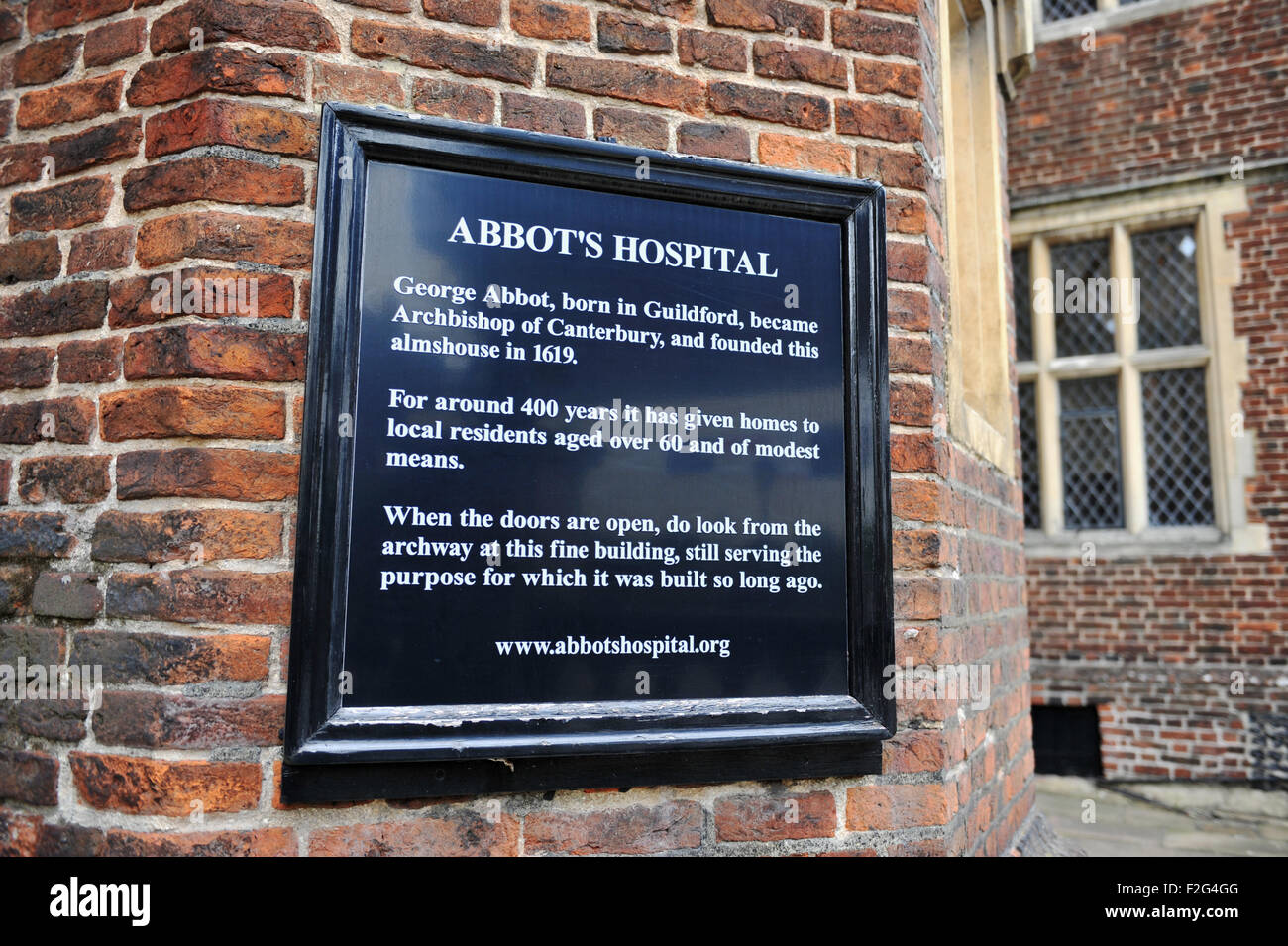 Abbot's Hospital off The High Street Guildford Surrey UK founded by