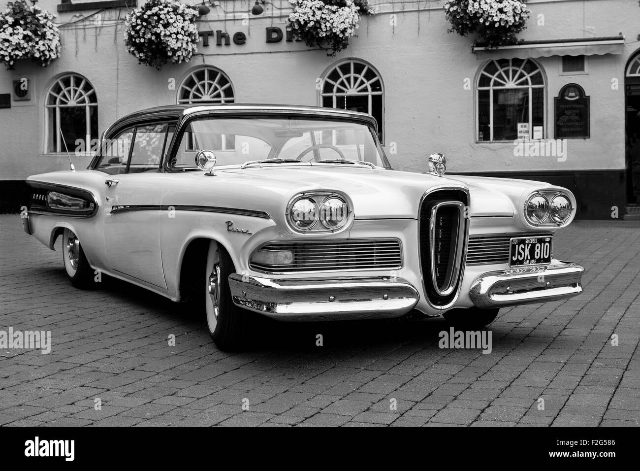 Edsel Pacer, a short-lived American car from 1958, monochrome image Stock Photo