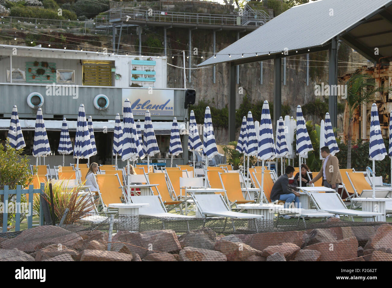 The Island Bar at Cockatoo Island in Sydney, Australia Stock Photo