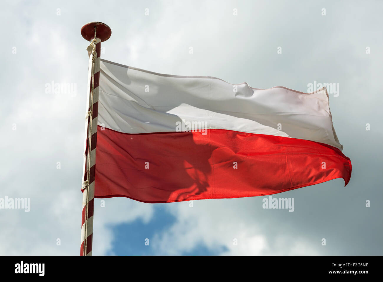02.05.2015, Wroclaw, Lower Silesia, Poland - Polish flag in the commission of the day the flag (Obchody Dnia Flagi) / Polish Stock Photo