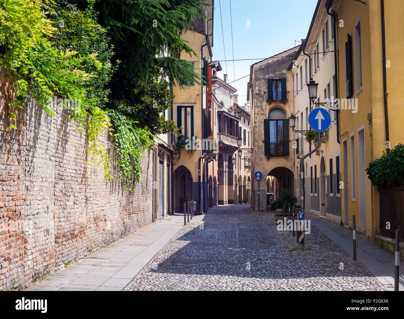 View of medieval street in padova, italy Stock Photo - Alamy