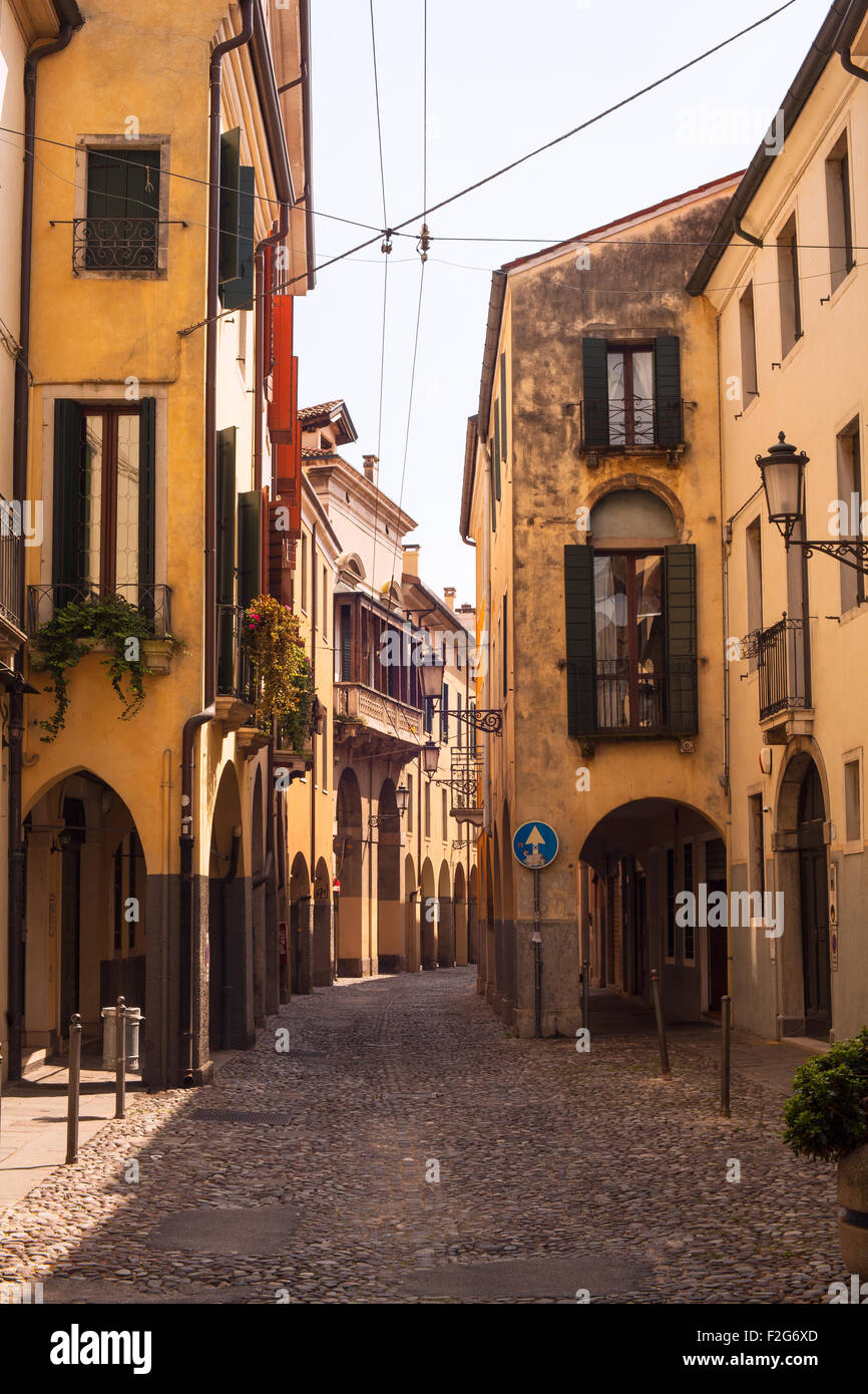 View of medieval street in padova, italy Stock Photo - Alamy