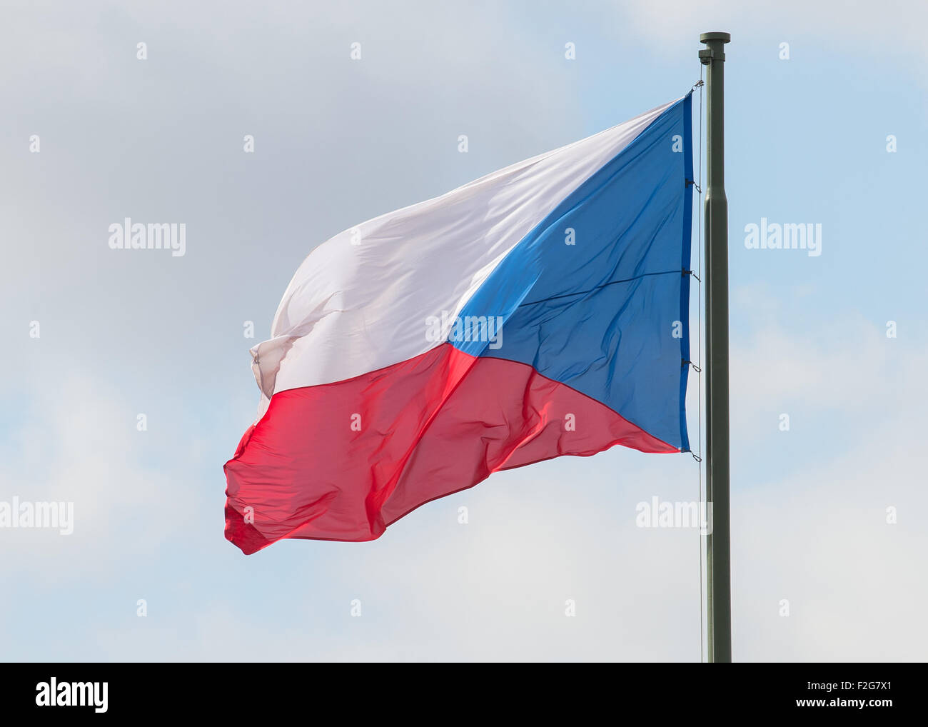 11.03.2015, Prague, Prague, Czech Republic - Flag of the Czech Republic. 0CE150311D008CAROEX.JPG - NOT for SALE in G E R M A N Stock Photo