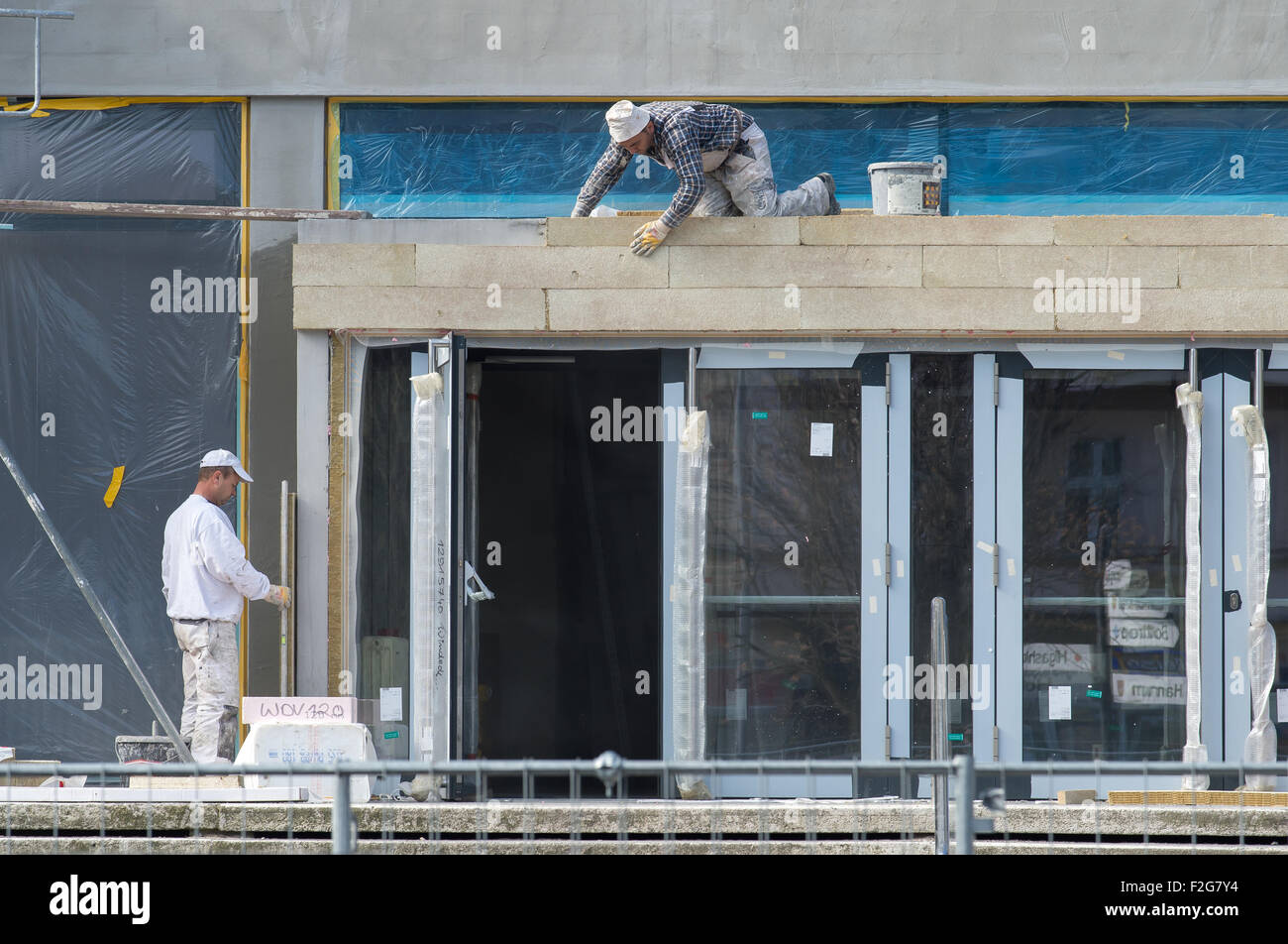 15.04.2015, Berlin, Berlin, Germany - Refurbishment construction work on the Job Center MŸllerstr. (New town hall) in Stock Photo