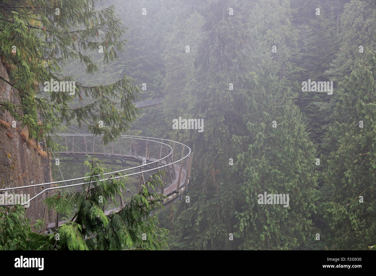 Capilano cliffwalk suspension bridge hires stock photography and
