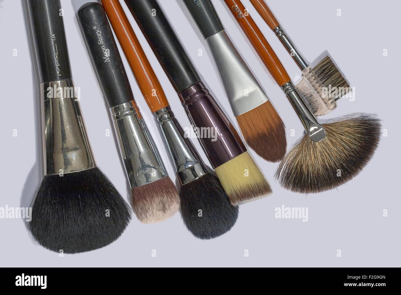 My Wife’s Makeup Brushes:)) The Boss's kit! Stock Photo