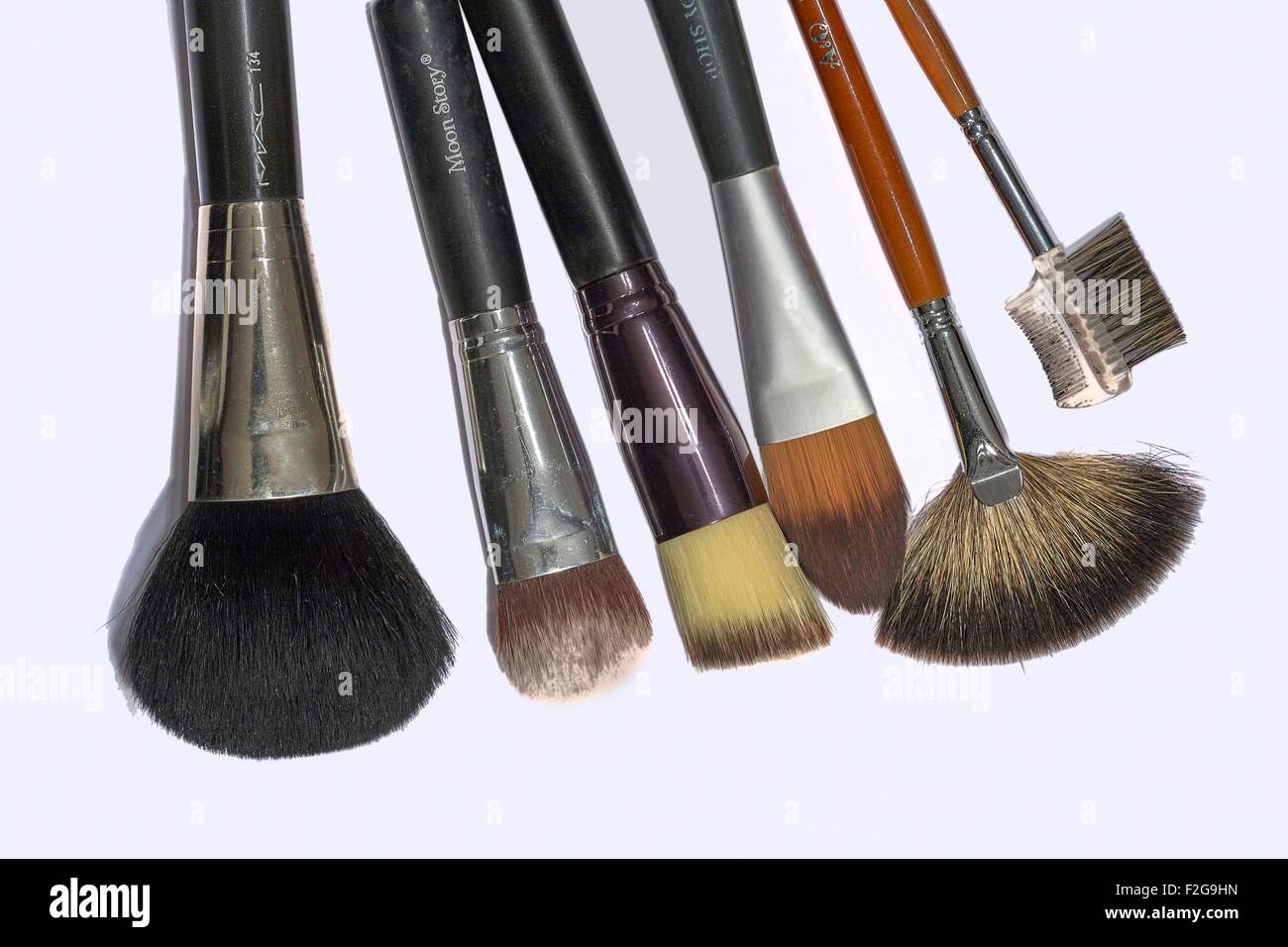 The Wife’s Makeup Brushes Stock Photo