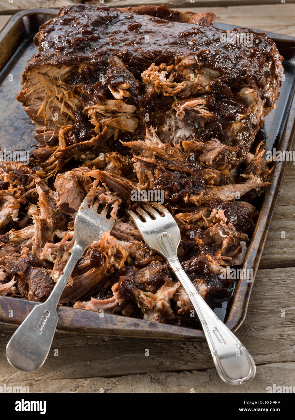 American style slow cooked pulled pork hires stock photography and