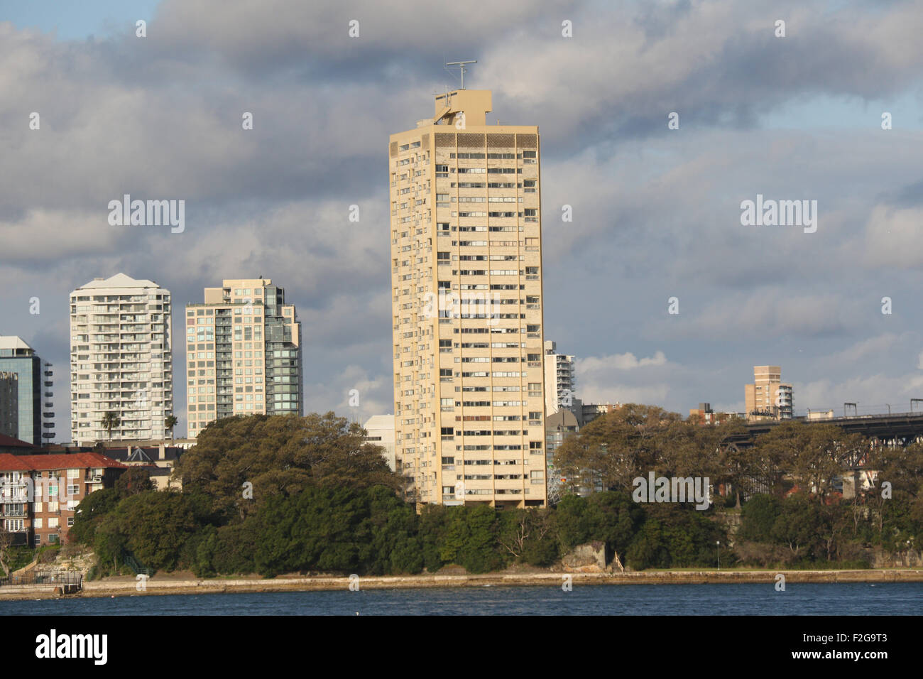 Blues Point Tower apartment block in McMahons Point, Sydney, Australia. Stock Photo