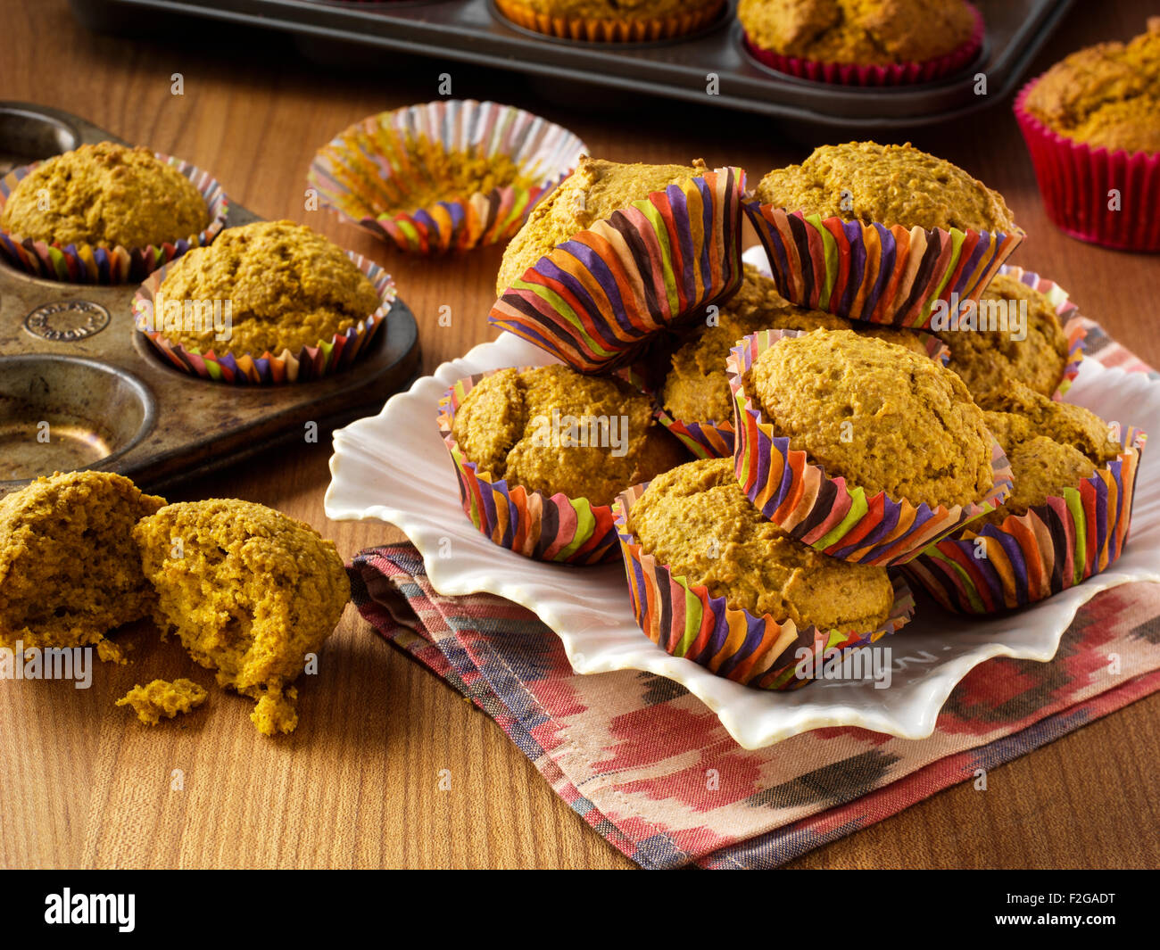 Sugar free bran muffins Stock Photo